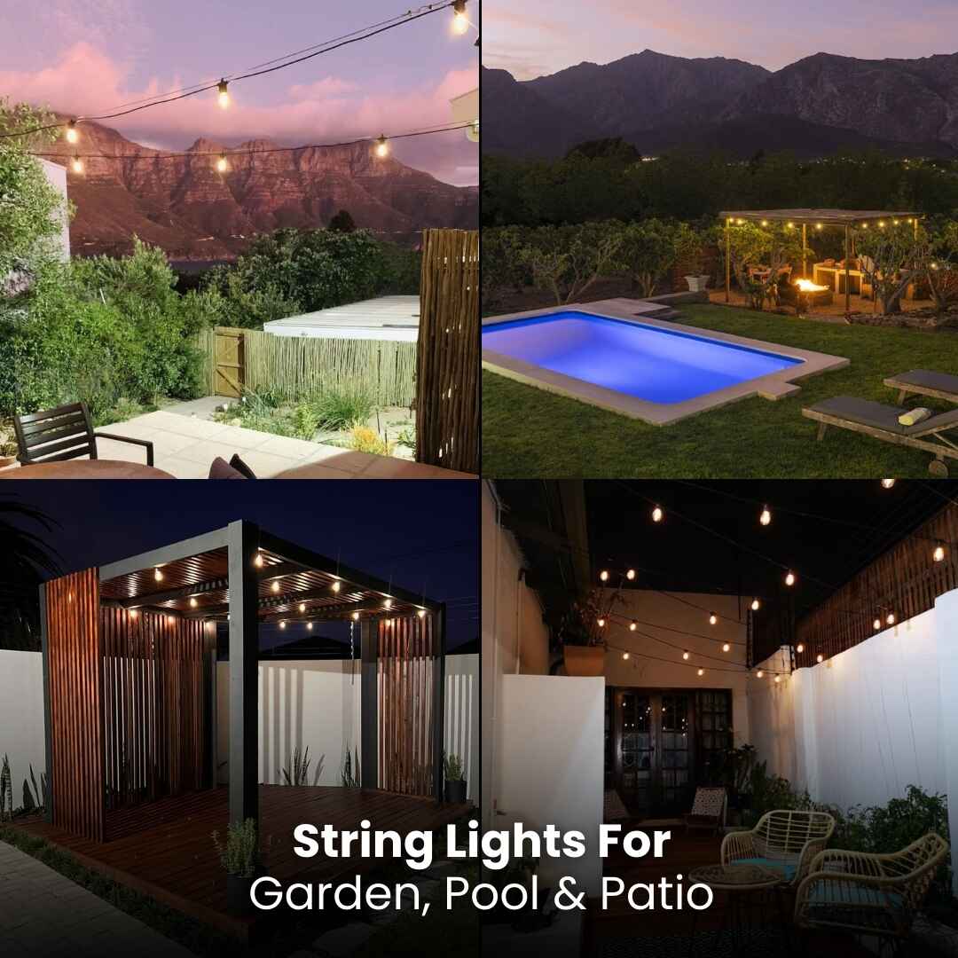 Solar Festoon Bulb String Lights - Image 4