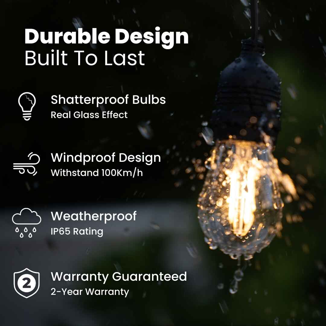 Plug-In Festoon Bulb String Lights - Image 3
