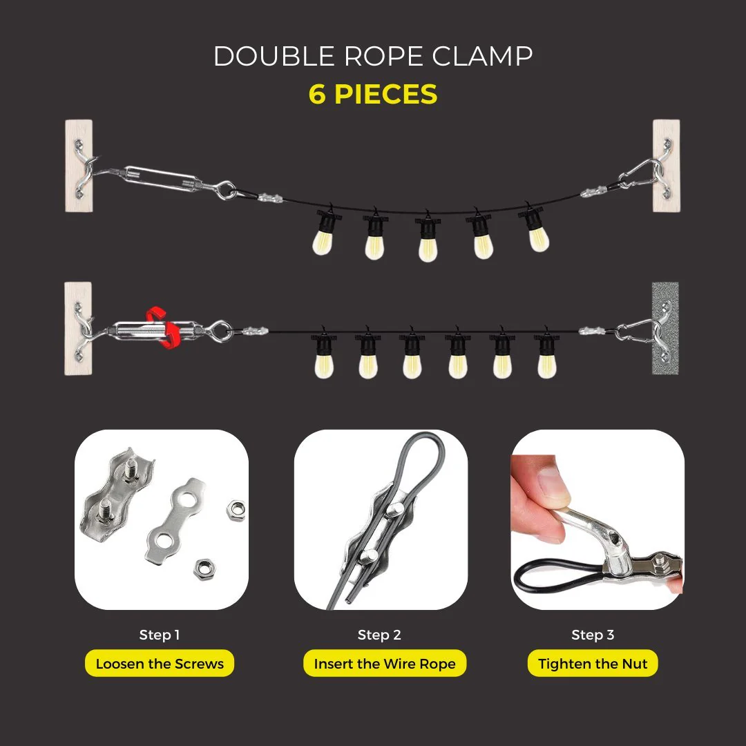 Set Up Kit for Long Distance Bulb String Lights - 30 Piece - Image 3