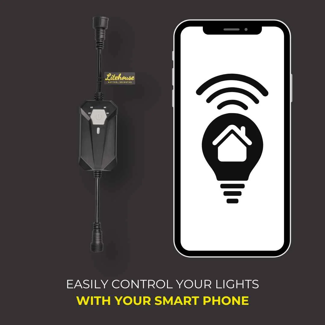 Weatherproof SMART Dimmer With Remote for Plug-In Festoon Bulb String Lights - 220-240V - Image 4