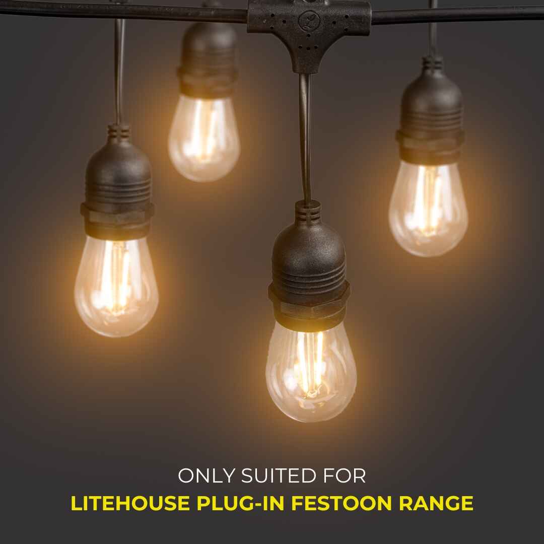 Weatherproof SMART Dimmer With Remote for Plug-In Festoon Bulb String Lights - 220-240V - Image 6