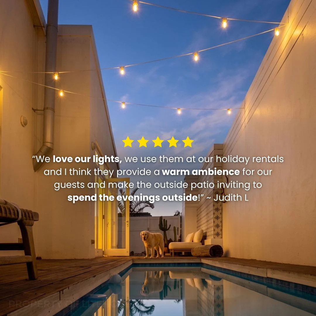 Solar Festoon Bulb String Lights - White - Image 5