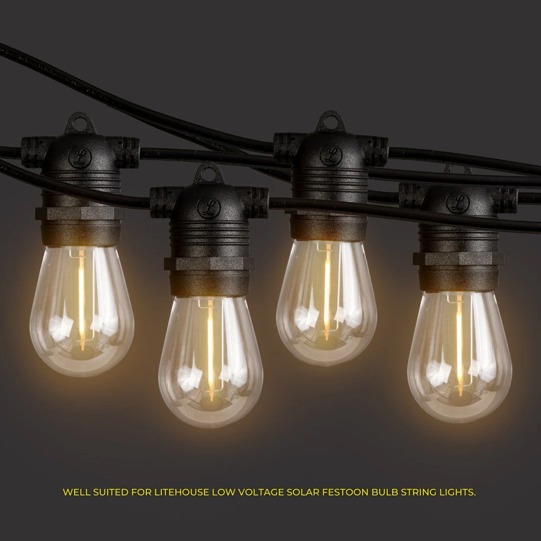 Solar Festoon Replacement Bulb - Traditional LED Bulb (S14, E27, 5V) - Image 6
