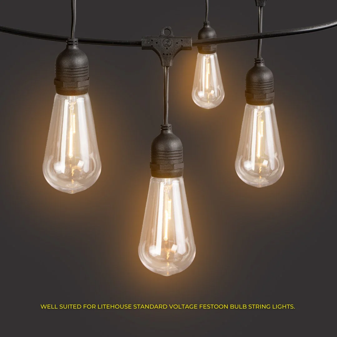 Plug-In Festoon Replacement Bulb - Vintage LED Bulb (ST64, E27, 220-240V) - Image 6