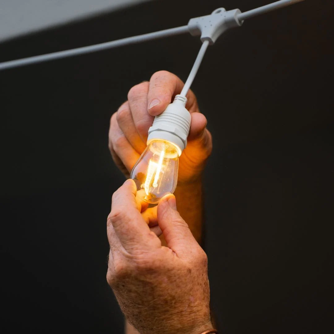 Plug-In Festoon Bulb String Lights - White - Image 11
